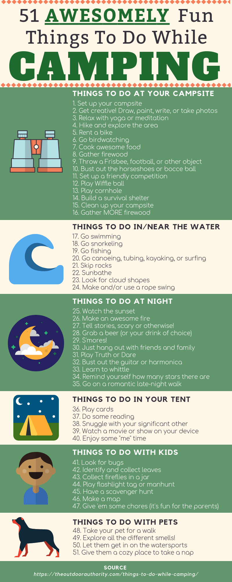 51 Awesomely Fun Things To Do While Camping