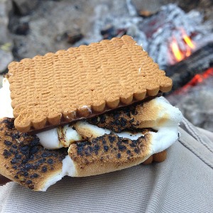 S'mores while camping