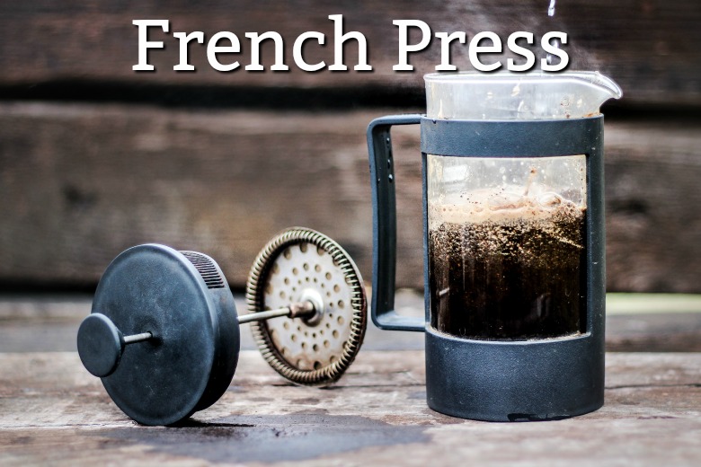 Camping coffee french press