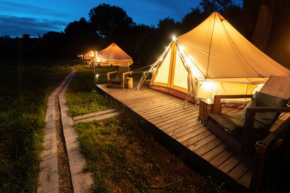 glamping is a great idea for a couples camping trip