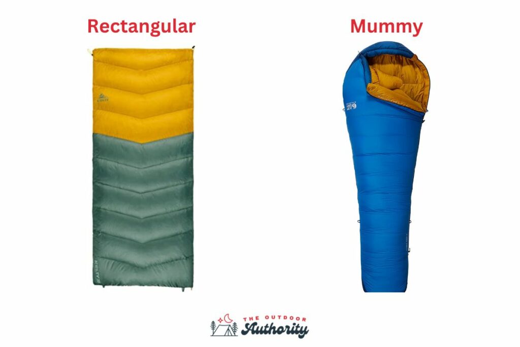 rectangular vs mummy camping sleeping bags