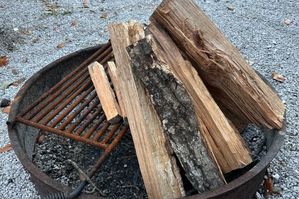 camping firewood needs for one night