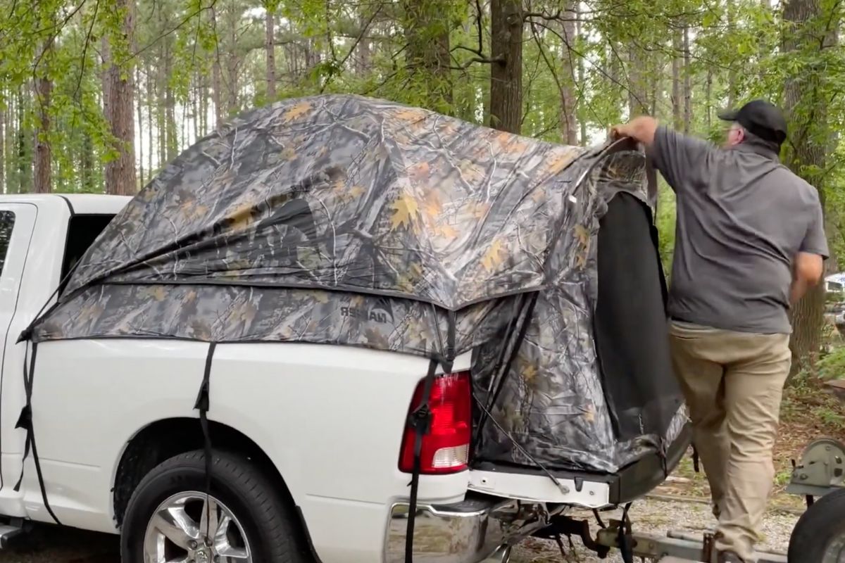 backroadz camo truck tent is the best for hunting