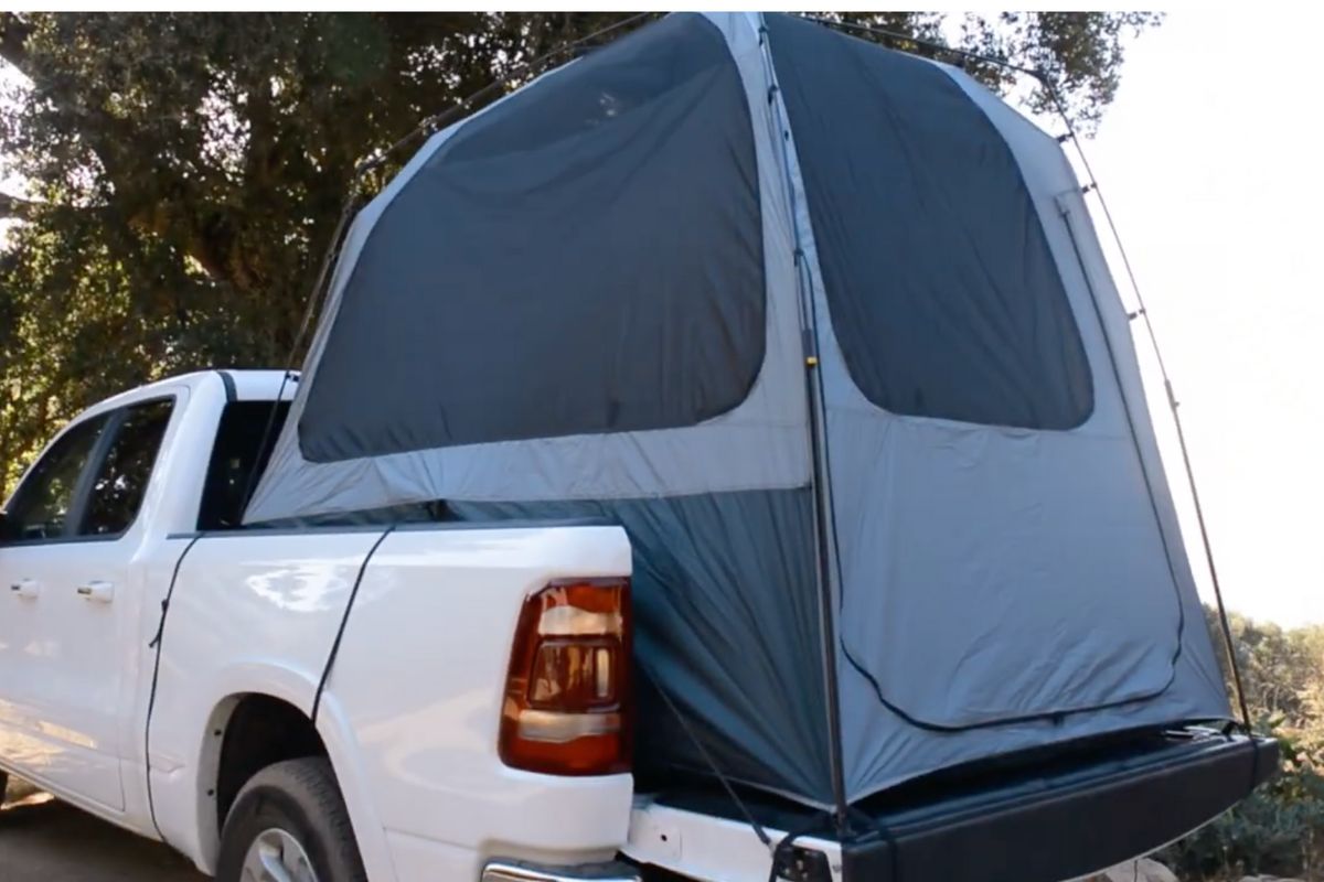 the fofana truck bed tent is the easiest to set up 